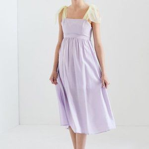 UO Organza Tie-Shoulder Midi Dress